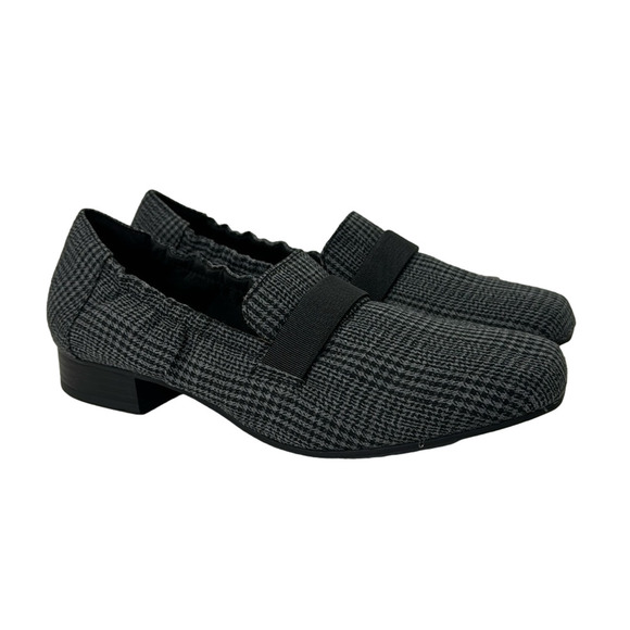 Clarks Grey Houndstooth Slip on Loafer Shoes size 9 - Picture 1 of 11